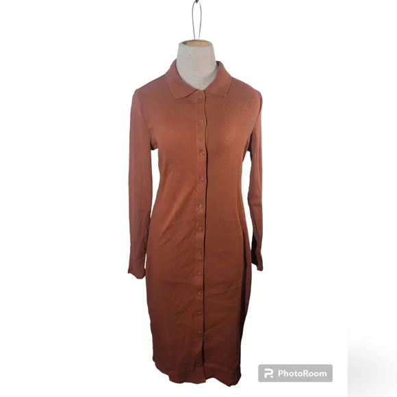 GAP | Dresses | Gap Fit Flare Longsleeve Henley Midi Dress For Women |  Poshmark
